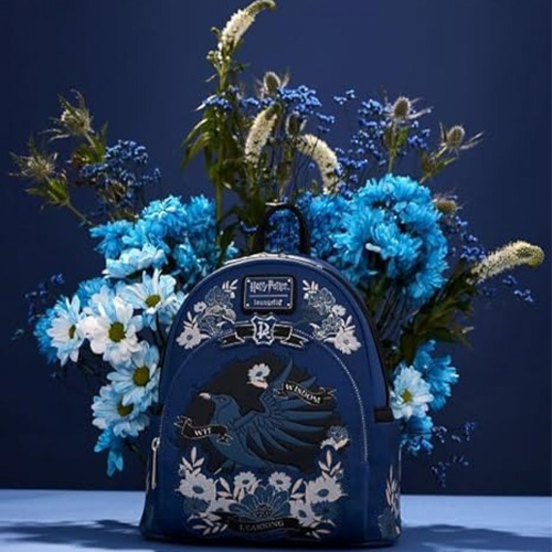 Harry Potter Ravenclaw House Floral Mini Backpack By Loungefly